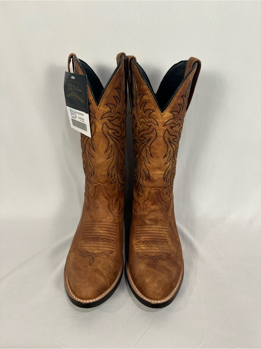 J.B. Dillon Brown Leather Western Cowboy Boots - Picture 9 of 16